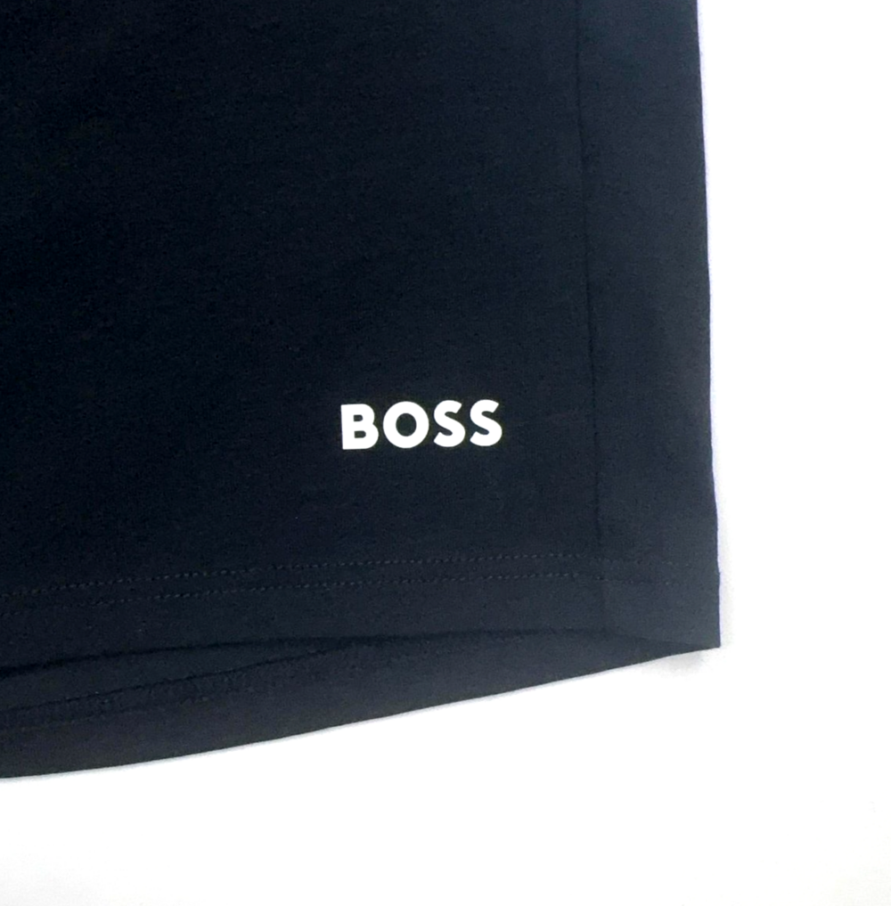 Boss Unique Shorts CW Sweat Mens Small Black Homewear Cotton Stretch Logo Lounge - Picture 5 of 7